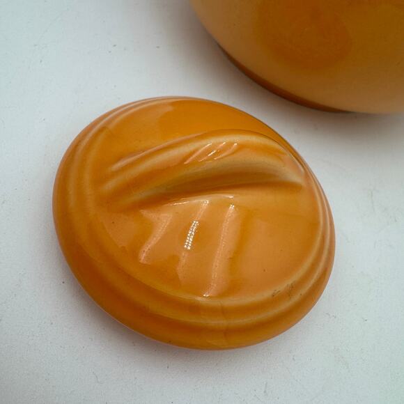 Vtg Nancy Calhoun China Teapot Marigold Marked "SAMPLE" One of a Kind Flamingo - Picture 5 of 10